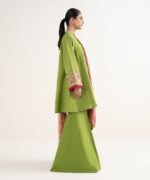 Cotton Viscose Embroidered Green 3 Piece Suit - Image 2