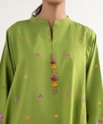 Cotton Viscose Embroidered Green 3 Piece Suit - Image 4