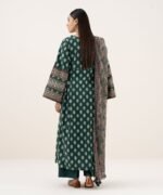 Light Linen Printed Green 3 Piece Suit - Image 4