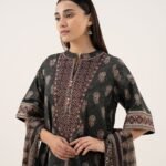 Light Linen Printed Grey 3 Piece Suit