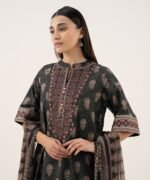 Light Linen Printed Grey 3 Piece Suit