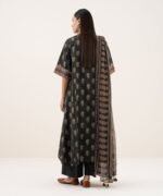 Light Linen Printed Grey 3 Piece Suit - Image 4