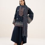 Light Linen Printed Blue 3 Piece Suit