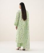 Lawn Embroidered Green 3 Piece Suit - Image 4