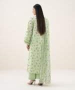 Lawn Embroidered Green 3 Piece Suit - Image 4