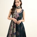 Lawn Embroidered Black 3 Piece Suit