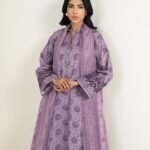Lawn Embroidered Purple 3 Piece Suit