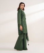 Cotton Embroidered Green 3 Piece Suit - Image 3
