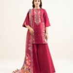 Lawn Pink Embroidered 3 Piece Suit