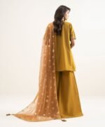 Lawn Embroidered Yellow 3 Piece Suit - Image 4
