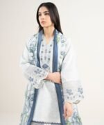 Lawn Embroidered Grey 3 Piece Suit