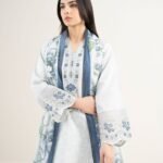 Lawn Embroidered Grey 3 Piece Suit