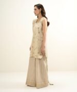 Lawn Embroidered Beige 3 Piece Suit - Image 3