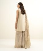 Lawn Embroidered Beige 3 Piece Suit - Image 4