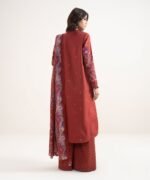 Lawn Red Embroidered 3 Piece Suit - Image 4