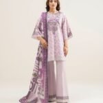 Lawn Purple Embroidered 3 Piece Suit