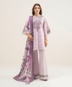 Lawn Purple Embroidered 3 Piece Suit