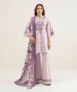 Lawn Purple Embroidered 3 Piece Suit