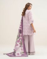Lawn Purple Embroidered 3 Piece Suit - Image 3