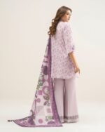 Lawn Purple Embroidered 3 Piece Suit - Image 3