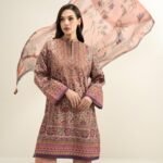 Blended Grip Silk Embroidered Pink 3 Piece Suit