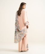 Textured Lawn Embroidered Pink 3 Piece Suit - Image 3