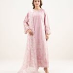 Lawn Embroidered Pink 3 Piece Suit