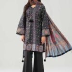 3 Piece - Digital Printed Embroidered Suit - 42502859