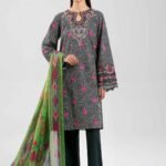 3 Piece - Digital Printed Embroidered Suit - 42502862