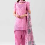 2 Piece - Digital Printed Embroidered Suit - 42601015