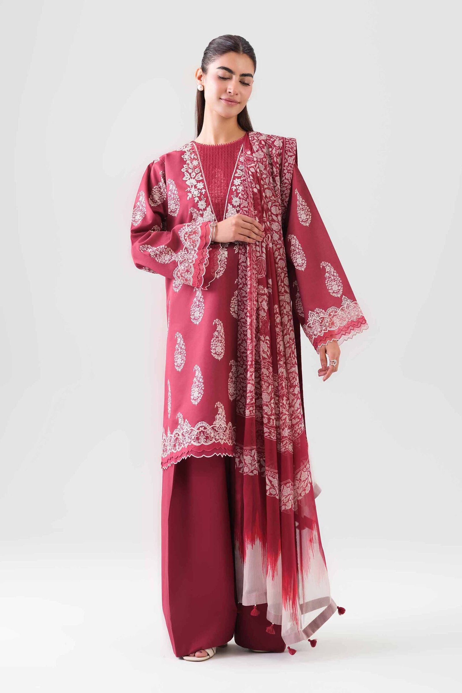 42601019-_2.jpg 2 Piece - Digital Printed Embroidered Suit - 42601019 - Image 1