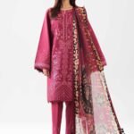 3 Piece - Digital Printed Embroidered Suit - 42601072