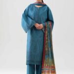 3 Piece - Digital Printed Embroidered Suit - 42601073