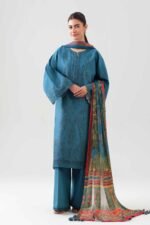 3 Piece - Digital Printed Embroidered Suit - 42601073