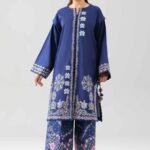 2 Piece - Digital Printed Embroidered Suit - 42601090