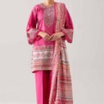 3 Piece - Digital Printed Embroidered Suit - 42601103