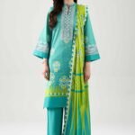 3 Piece - Digital Printed Embroidered Suit - 42601105