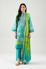 3 Piece - Digital Printed Embroidered Suit - 42601105