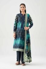 3 Piece - Digital Printed Embroidered Suit - 42601108