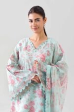 3 Piece - Digital Printed Embroidered Suit - 42601147