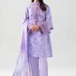 3 Piece - Digital Printed Embroidered Suit - 42601149