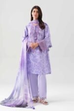 3 Piece - Digital Printed Embroidered Suit - 42601149