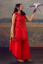 3 Piece - Digital Printed Embroidered Suit - 42601150