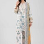 3 Piece - Printed Embroidered Suit - 42601166