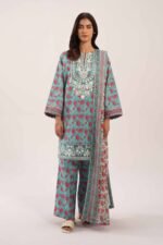 3 Piece - Printed Embroidered Suit - 42601168