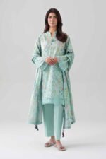 3 Piece - Digital Printed Embroidered Suit - 42601194