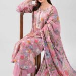 3 Piece - Digital Printed Embroidered Suit - 42601199