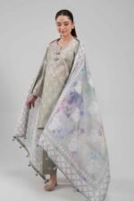 3 Piece - Digital Printed Embroidered Suit - 42601204