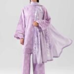 3 Piece - Digital Printed Embroidered Suit - 42601207