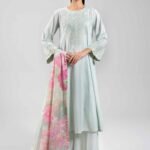 3 Piece - Digital Printed Embroidered Suit - 42601208